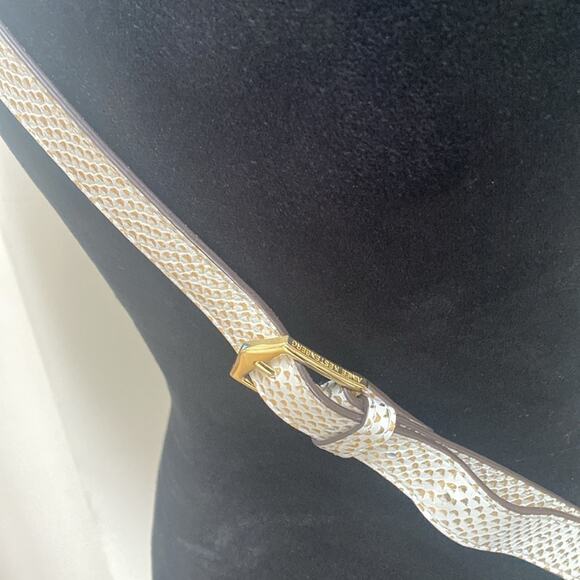 Aimee Kestenberg All For Love Leather Cream and Gold Python Crossbody - Picture 3 of 7